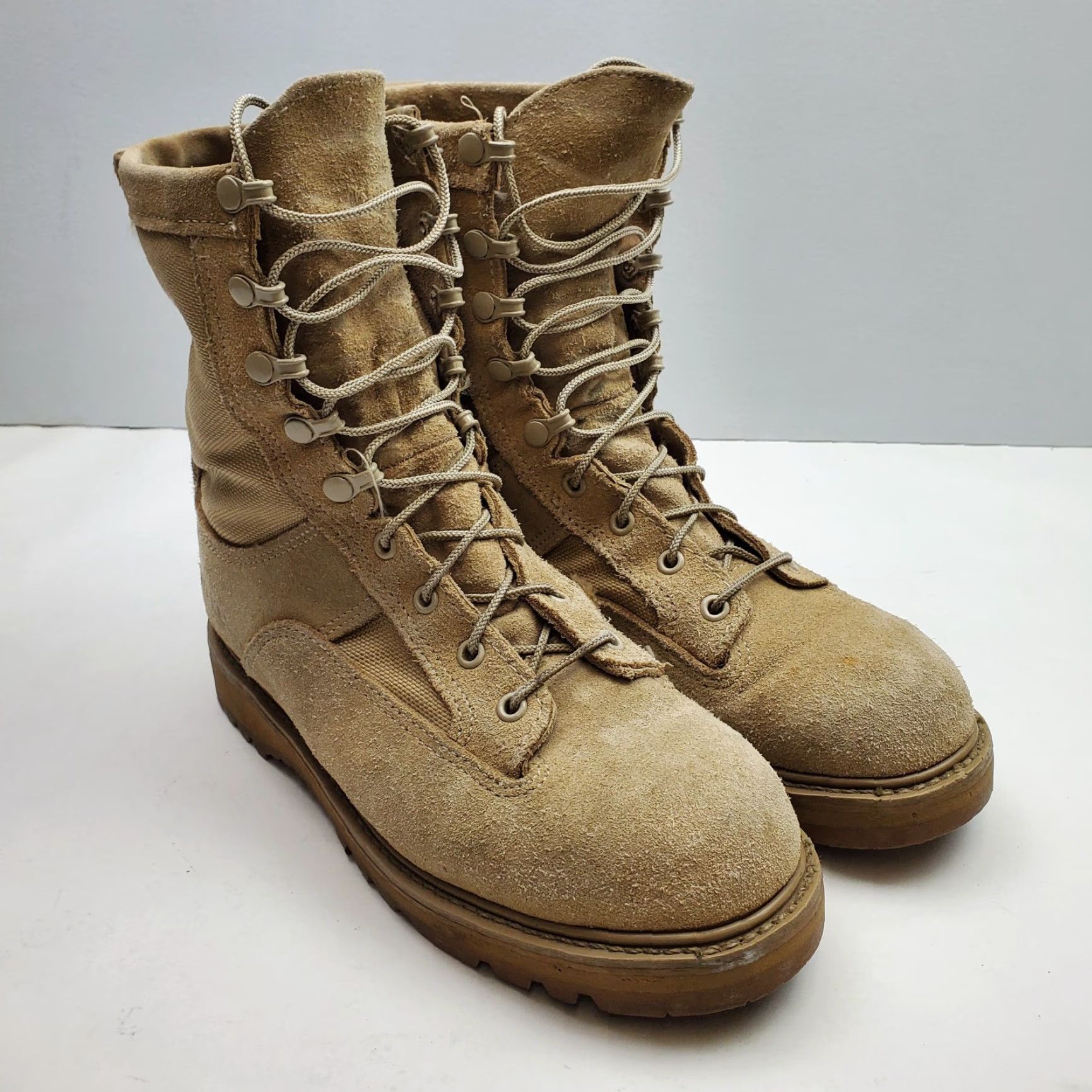 Vintage Bates Combat Boots Size 6 W Suede Gore-tex US Military Army Tan Tactical Lace Up Boots Mens Army Combat 6 W Suede Leather Shoes Size US 6 / EU 39 - 4 Thumbnail