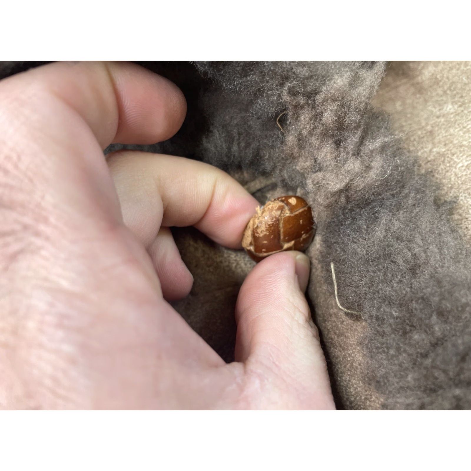 Vintage VINTAGE Women’s Sheepskin Shearling Leather Coat Jacket 14 USA Medium Brown 90s Parka Wool Lining Fur Buttons Size XL / US 12-14 / IT 48-50 - 7 Thumbnail