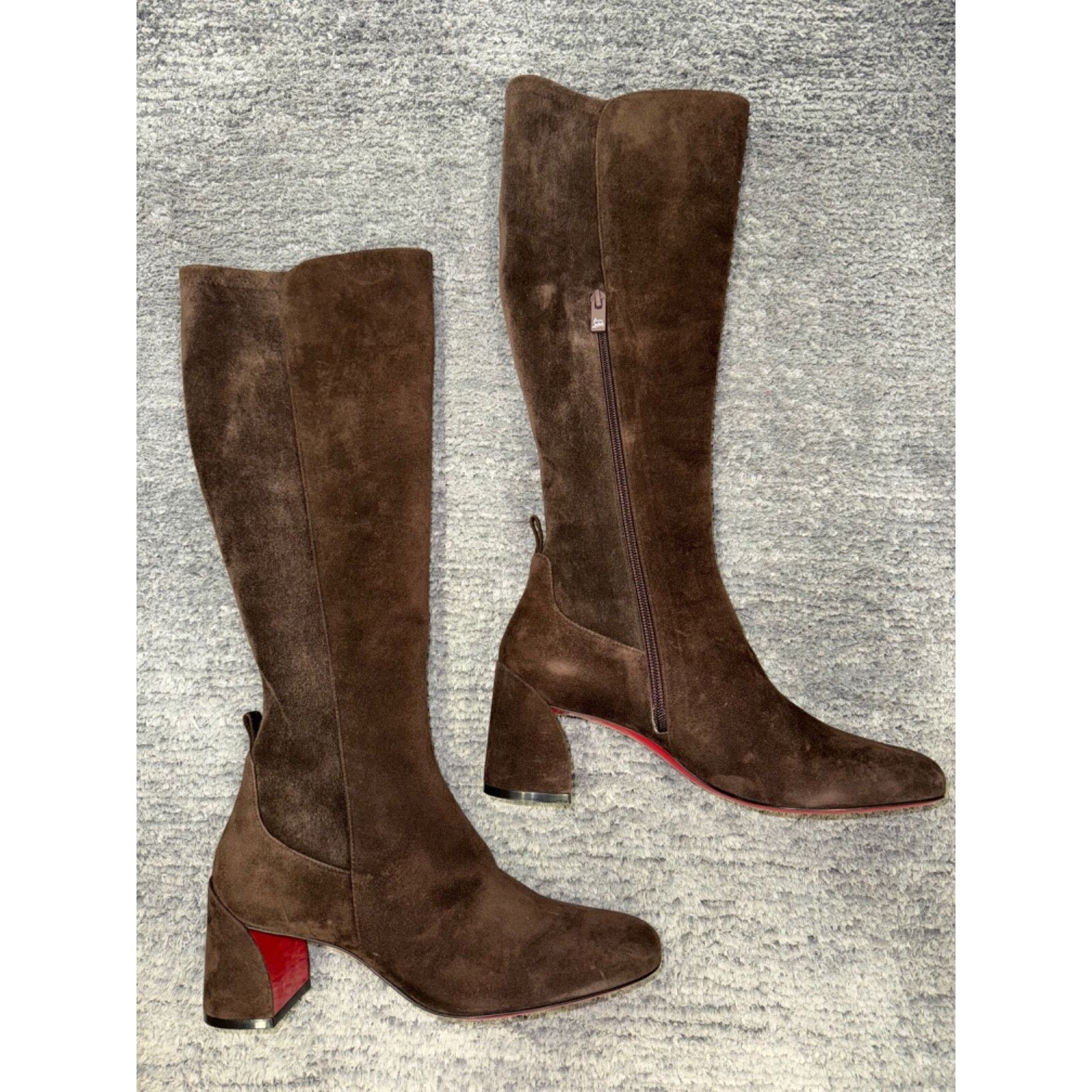 Christian Louboutin Christian Louboutin Jane Botta 55 Cosme Dark Brown Suede Size US 10 / IT 40 - 4 Thumbnail