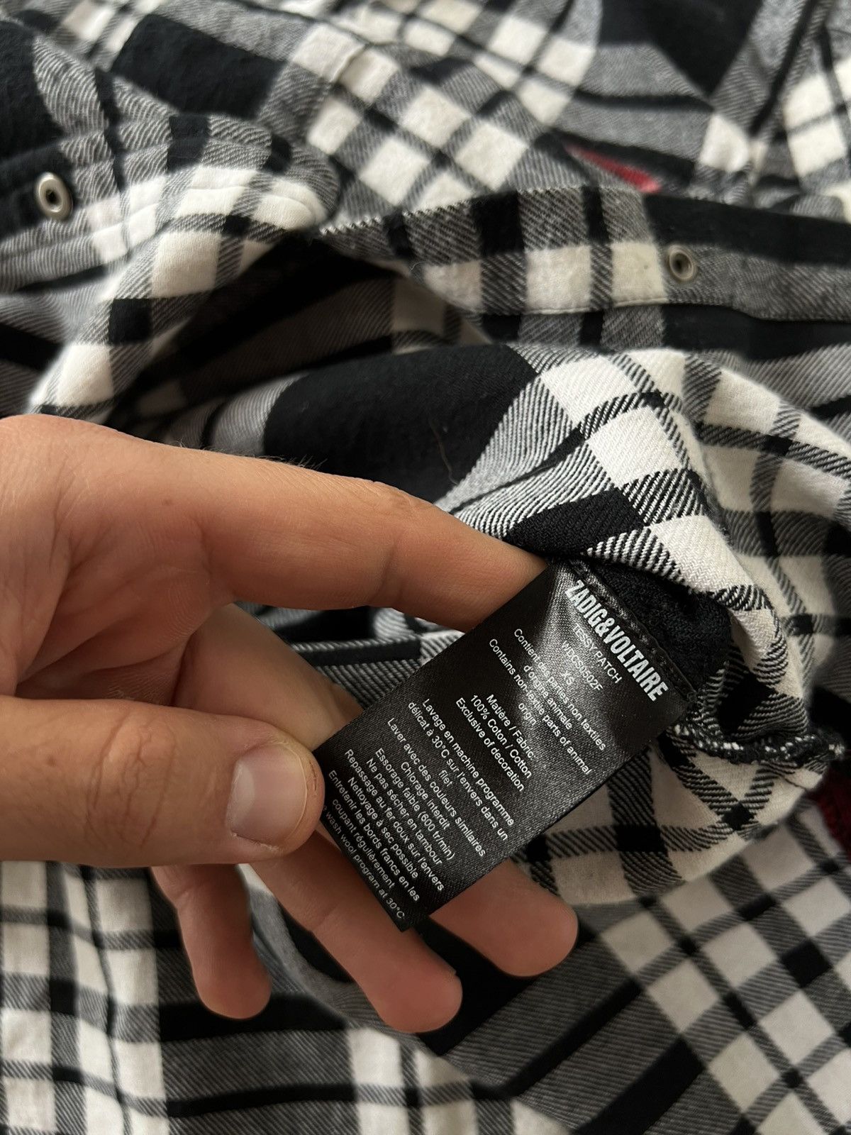 Zadig & Voltaire Zadig & Voltaire Tessy Patch Big Logo ‘Scull’ Flanel Shirt Size US XS / EU 42 / 0 - 18 Thumbnail