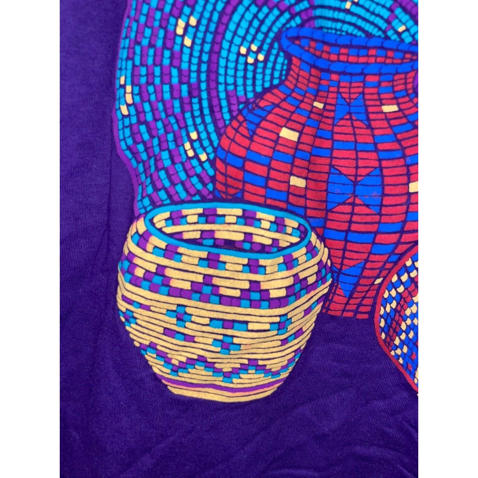 Jerzees 90s AZ Arizona Native American Baskets Pots Weaving Shirt Size US M / EU 48-50 / 2 - 3 Thumbnail