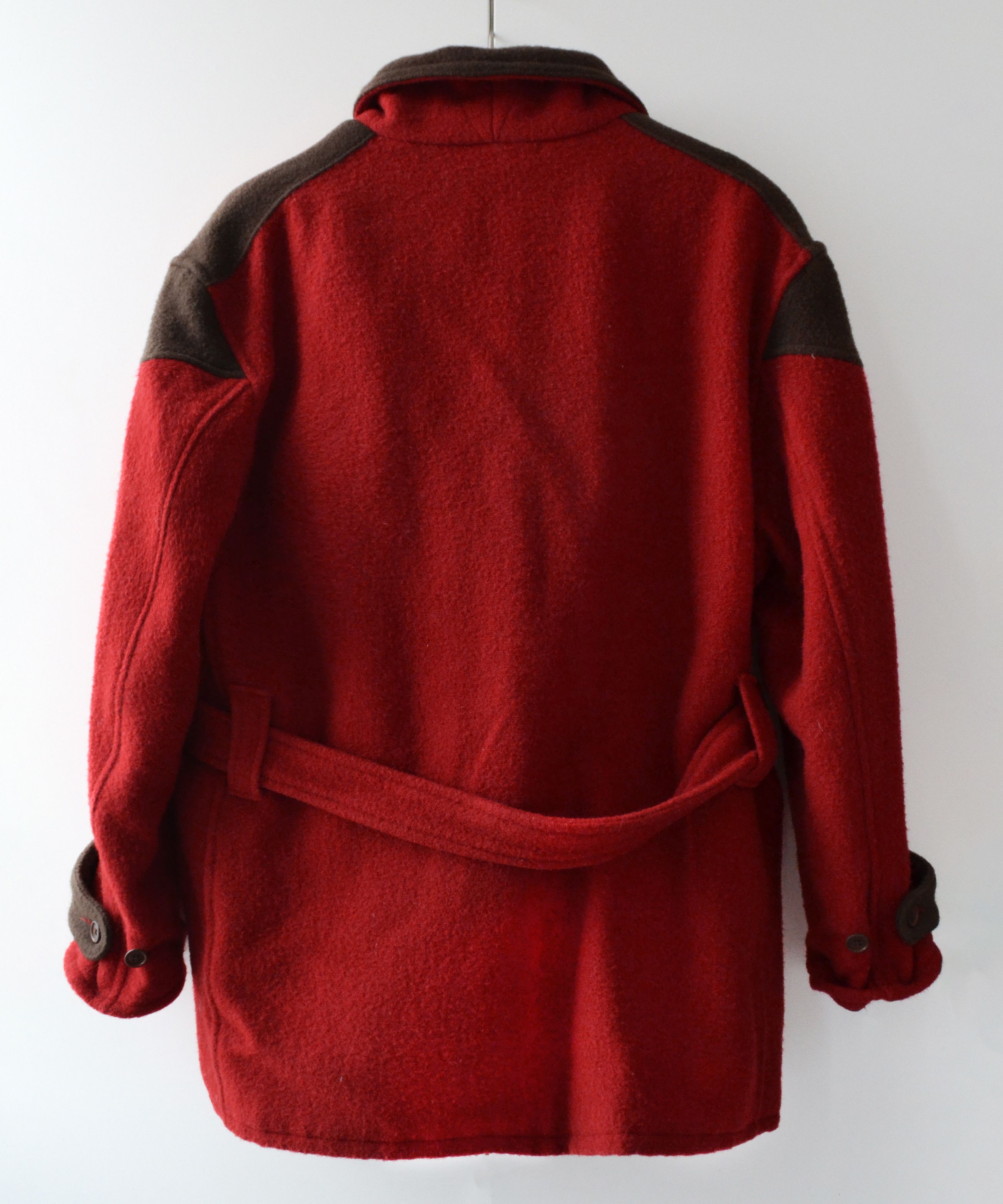 RRL Ralph Lauren DOUBLE RL Coat Heavy Jacket Peacoat Red Wool Belt XL Size US XL / EU 56 / 4 - 6 Thumbnail