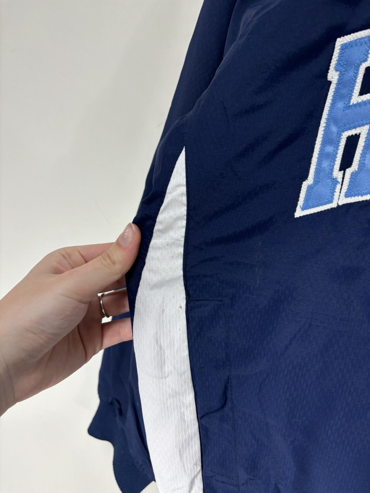 Russell Athletic Vintage Russell Athletic Big Logo Blue Nylon Bomber Jacket Size US S / EU 44-46 / 1 - 17 Thumbnail