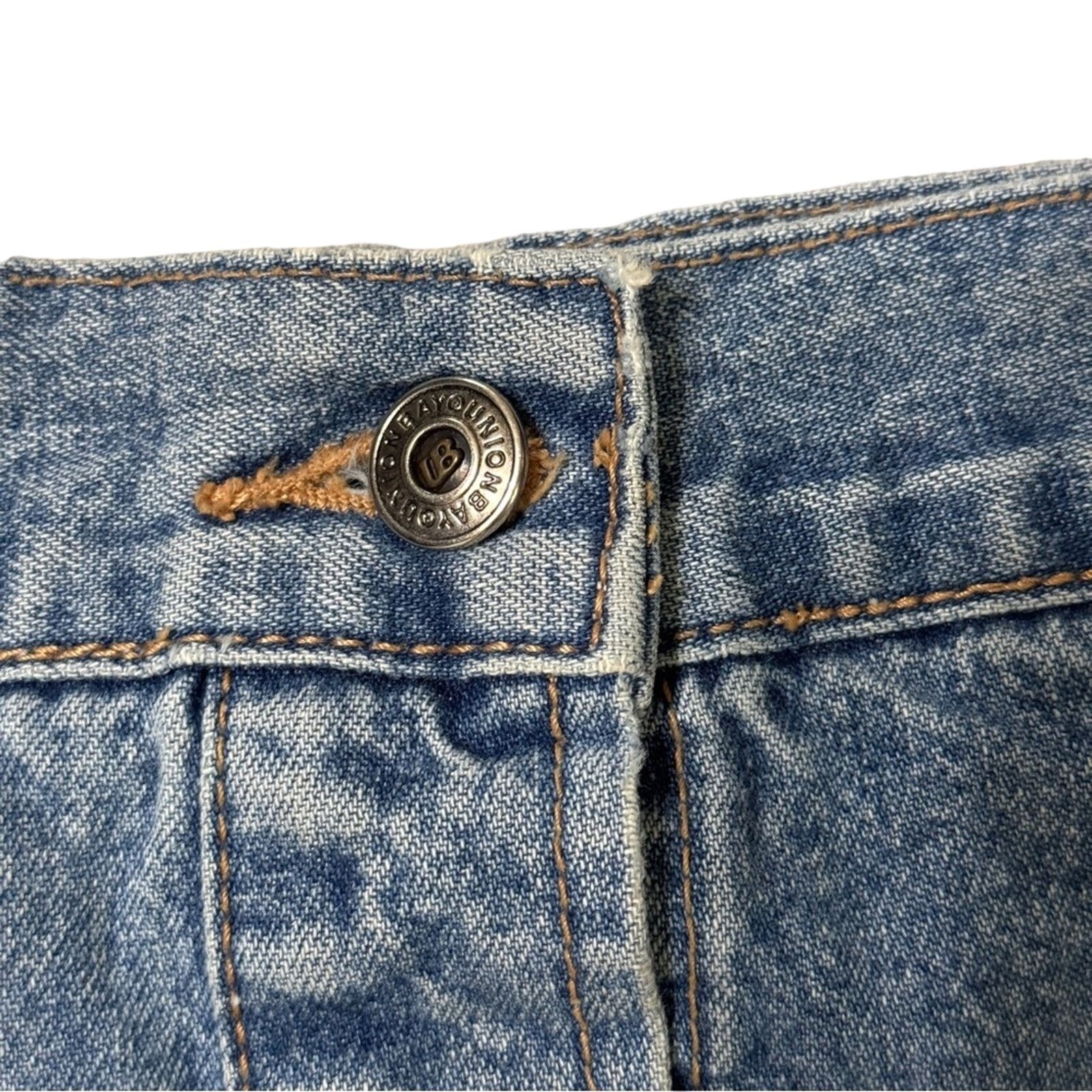 UNIONBAY UNIONBAY Vintage 90s Button Down Denim Mini Skirt Size 9 Size 28" / US 6 / IT 42 - 4 Thumbnail