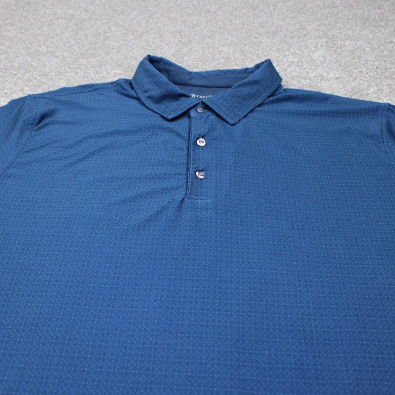 Vintage Hickey Freeman Polo Shirt Mens 2XL Blue Geometric Short Sleeve Stretch Pullover Shirt Regular Fit Shirt Polo VINTAGE? No Size US XXL / EU 58 / 5 - 4 Thumbnail
