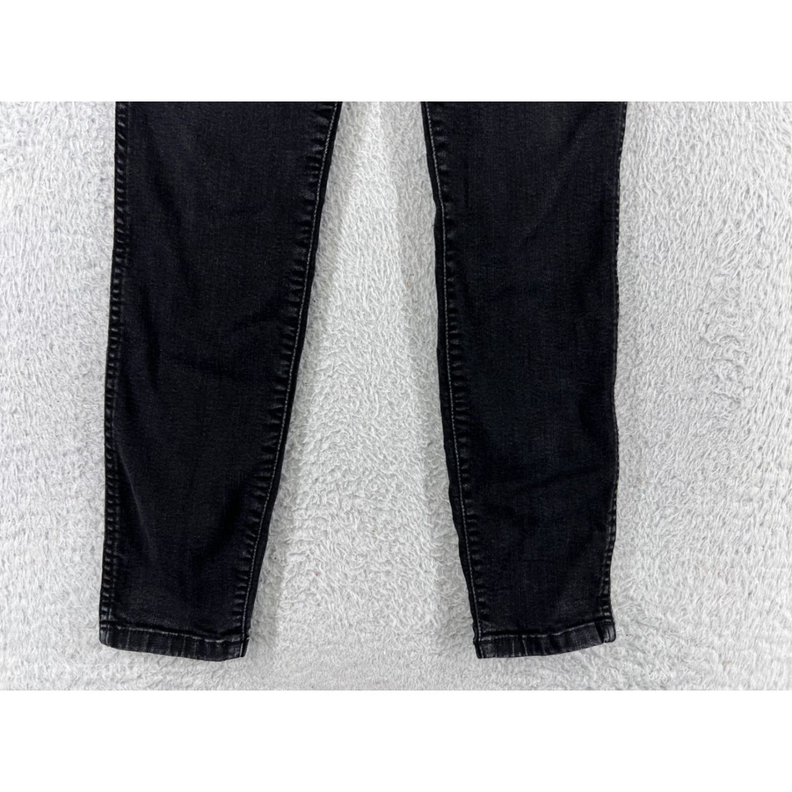 Vintage Kirkland Jeans Women's 12 Black Denim Skinny Certification: Dark Wash Cotton Blend Pants Size 34" / US 12 / IT 48 - 4 Thumbnail