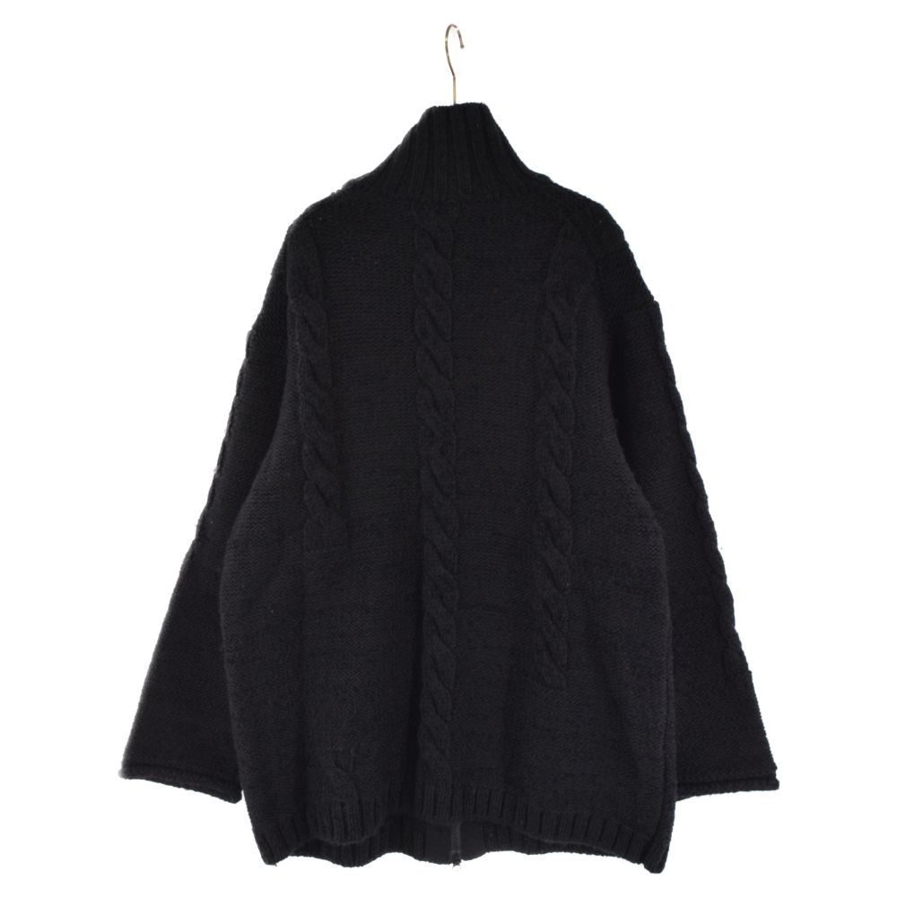 Yohji Yamamoto Pour Homme 21aw stand collar zip-up cable knit zip-up jacket Size US L / EU 52-54 / 3 - 2 Thumbnail