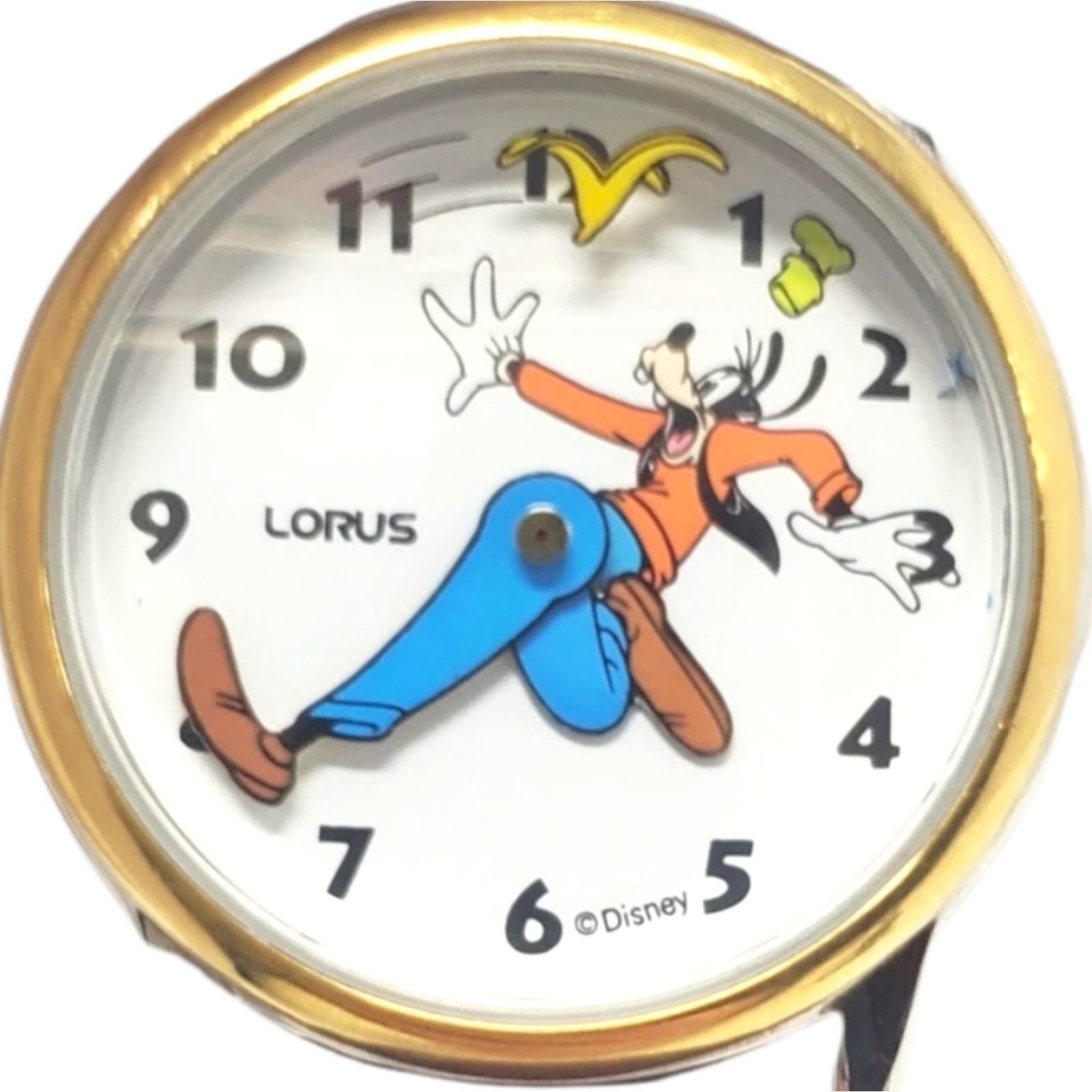 image of Disney X Lorus Goofy Slipping On A Banana Watch H2F in Orange, Men's