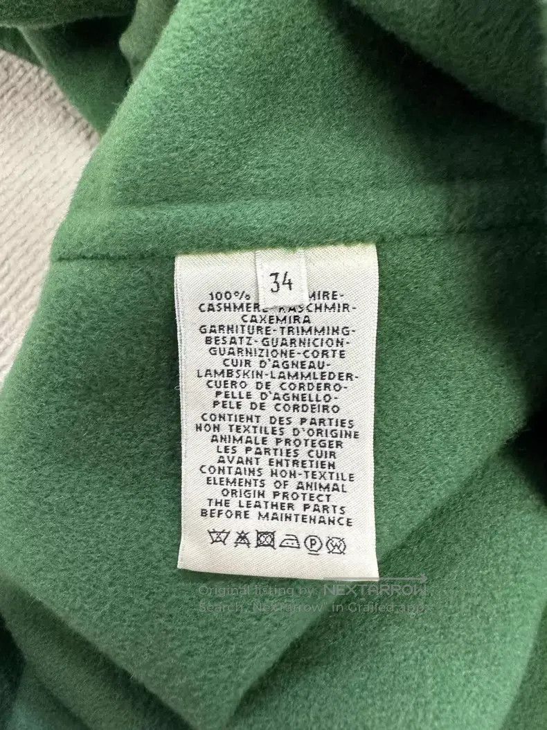 Hermes Hermes Green Short Cashmere Coat Size XXS / US 00 / IT 34 - 5 Thumbnail