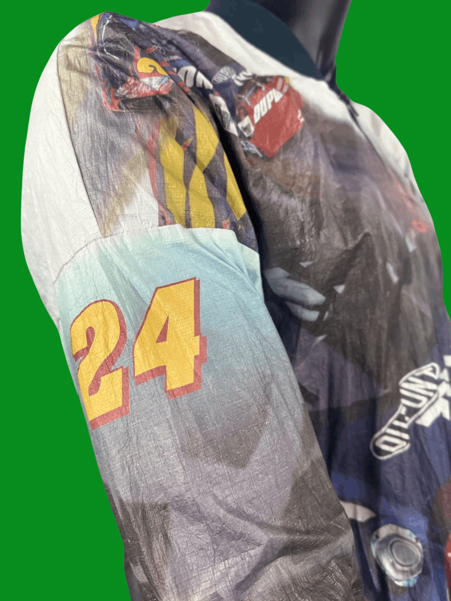 NASCAR VTG 90s Jeff Gordon DuPont NASCAR Tyvek by Leslie Jordan 24 Size US XL / EU 56 / 4 - 5 Thumbnail