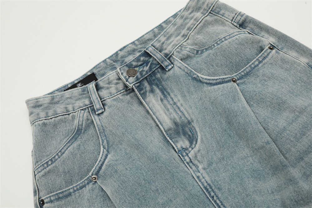 Japanese Brand × Jean Men's oversize hip-hop trendy loose heavy washed jeans Size US 32 / EU 48 - 4 Thumbnail