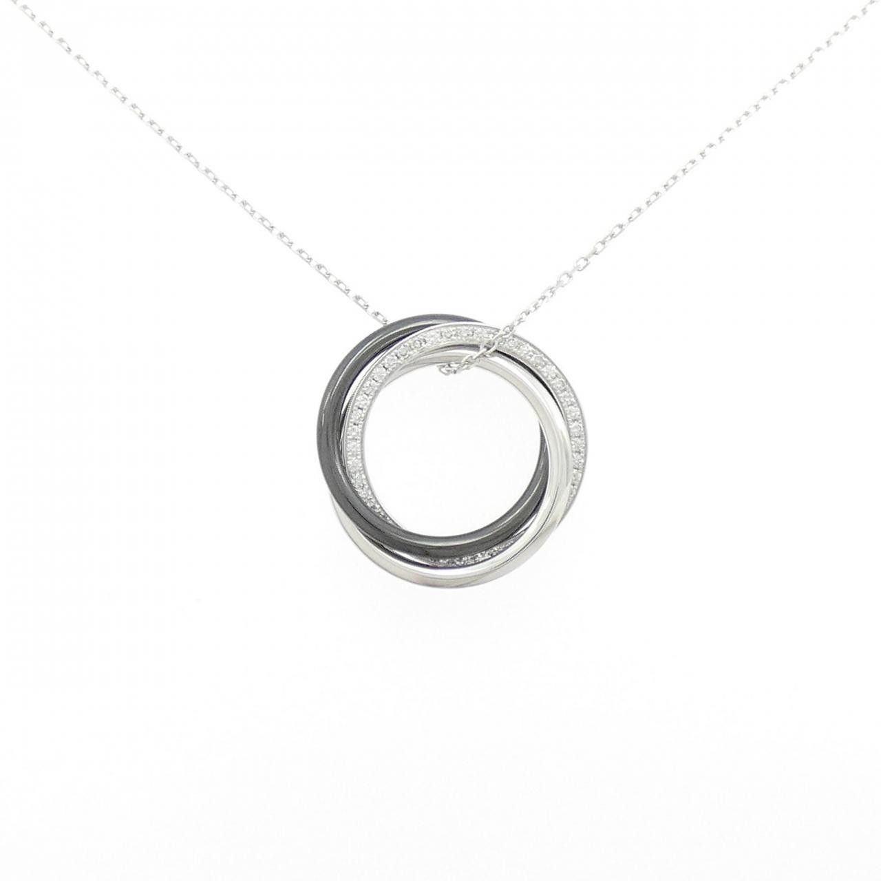 Cartier Cartier Cartier Trinity Black & White 750 White Gold Ceramic Necklace Precious Metal Necklace DUTY FREE for USA Size ONE SIZE - 1 Thumbnail
