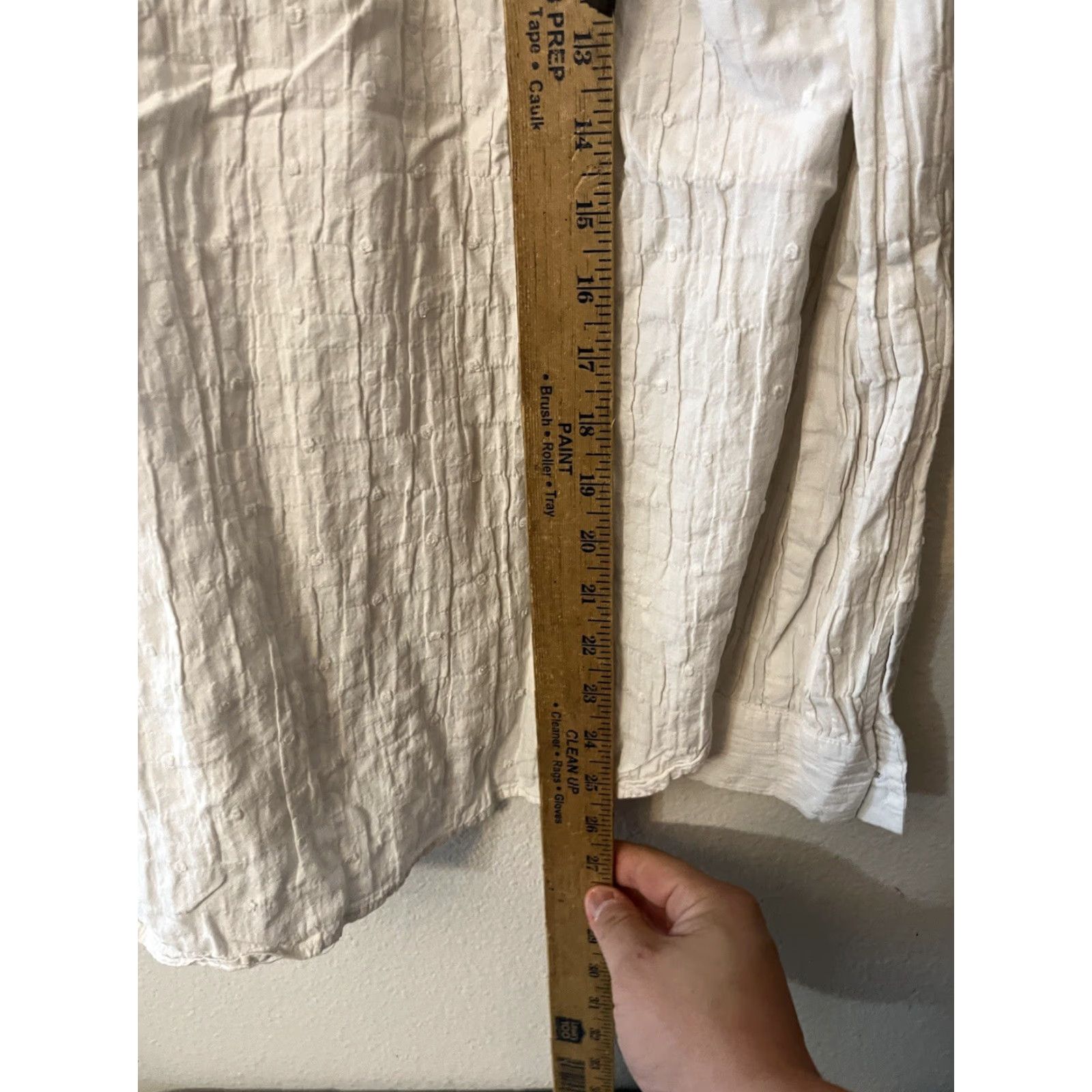 Loft VINTAGE Loft Women's Long Sleeve V-Neck Collared Cotton Blouse XL White Office Casual Size XL / US 12-14 / IT 48-50 - 4 Thumbnail