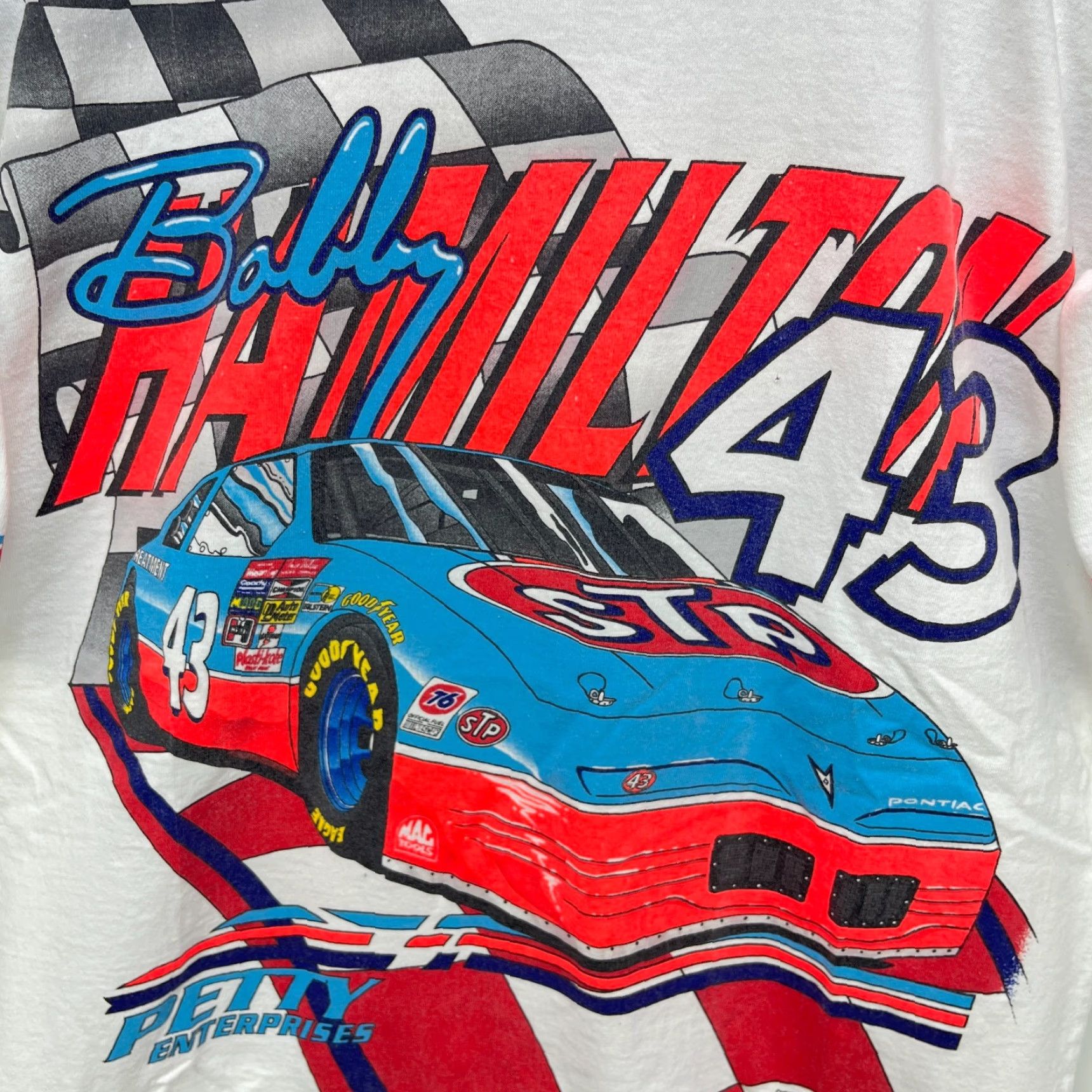 NASCAR VINTAGE NASCAR T Shirt Men M White 90s Bobby Hamilton Made In USA T-Shirt Size US M / EU 48-50 / 2 - 3 Thumbnail