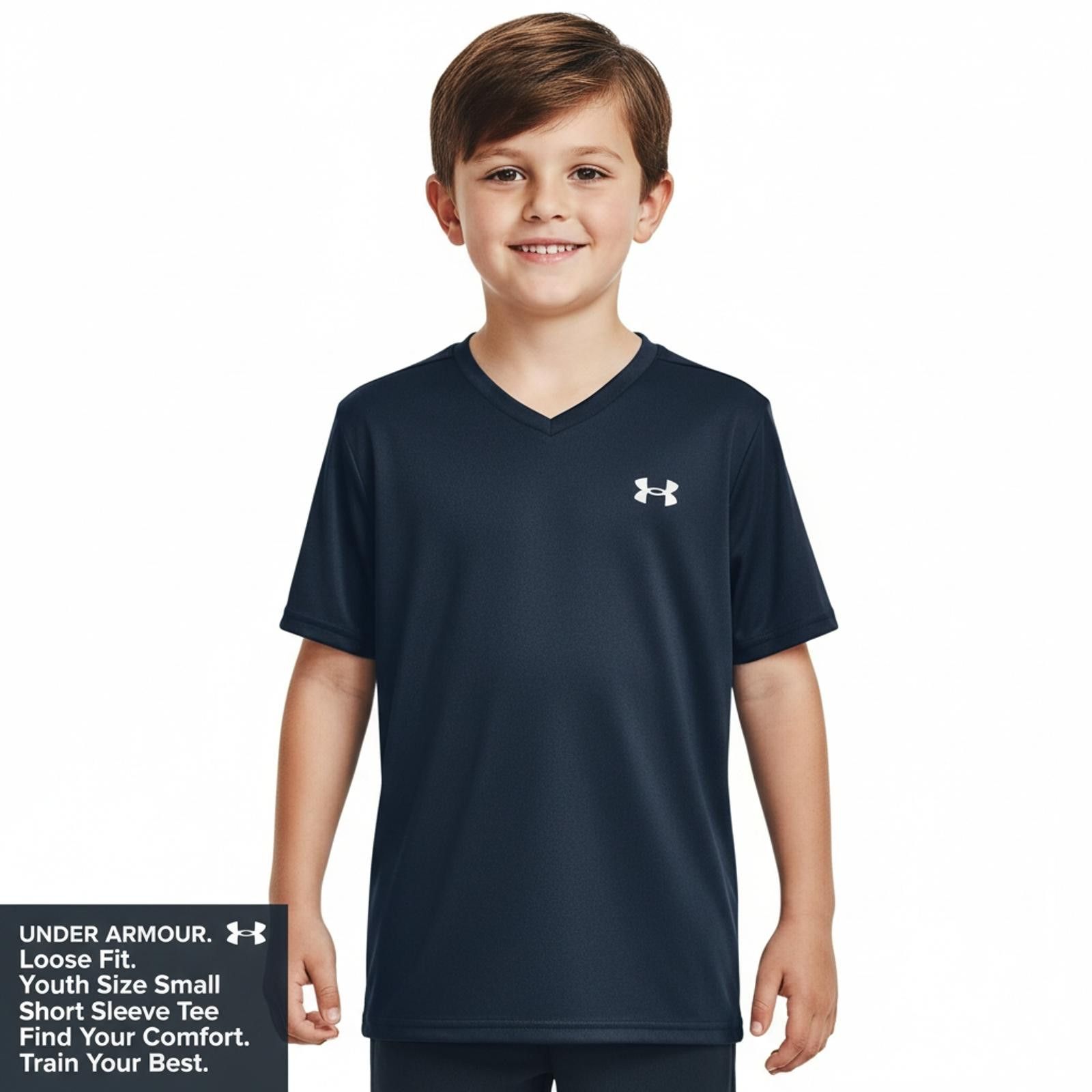 Under Armour Under Armour Youth Loose Fit Navy Blue Tee Size Small Size US S / EU 44-46 / 1 - 1 Thumbnail