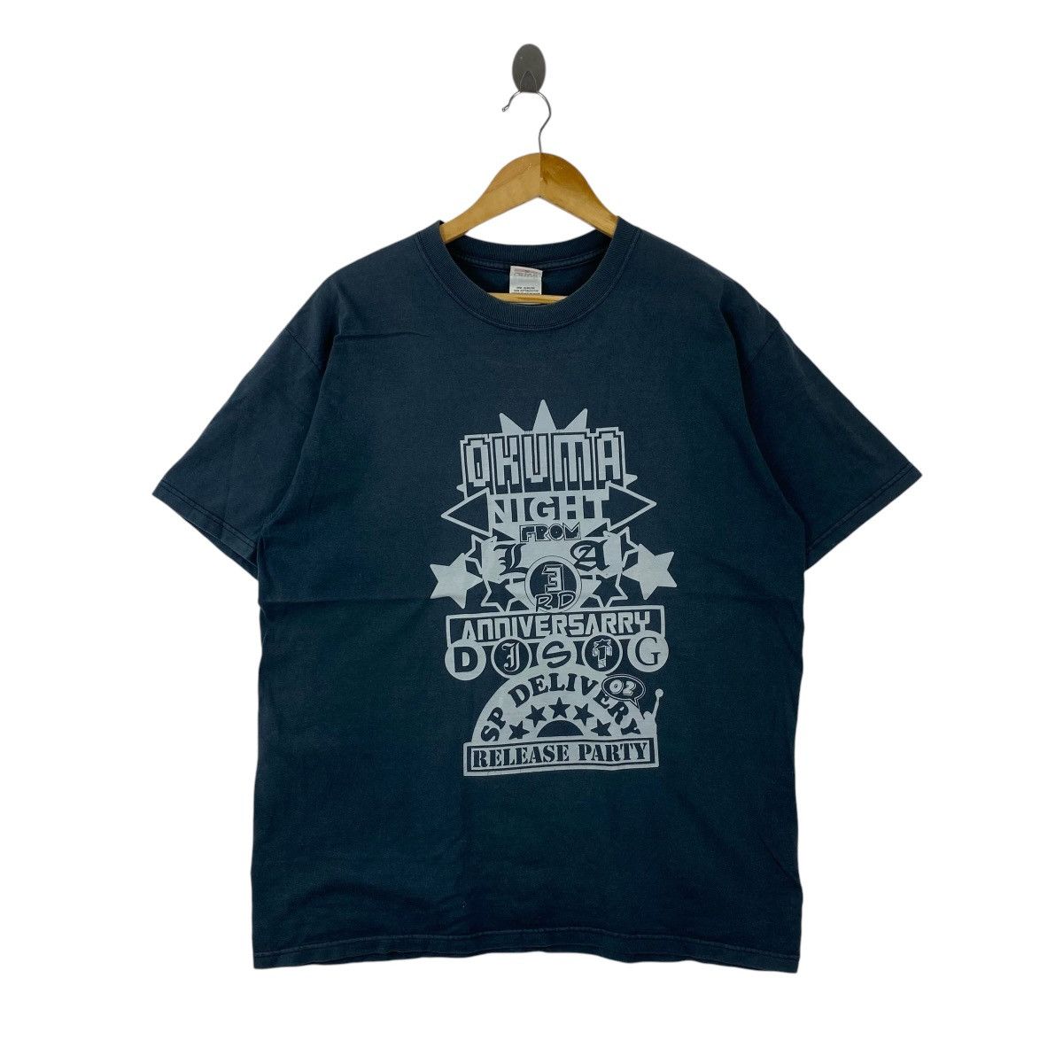 Band Tees Vintage 2002 Okuma Night DJ Graphic Tee L Y2K Anvil T-Shirt Size US L / EU 52-54 / 3 - 1 Thumbnail