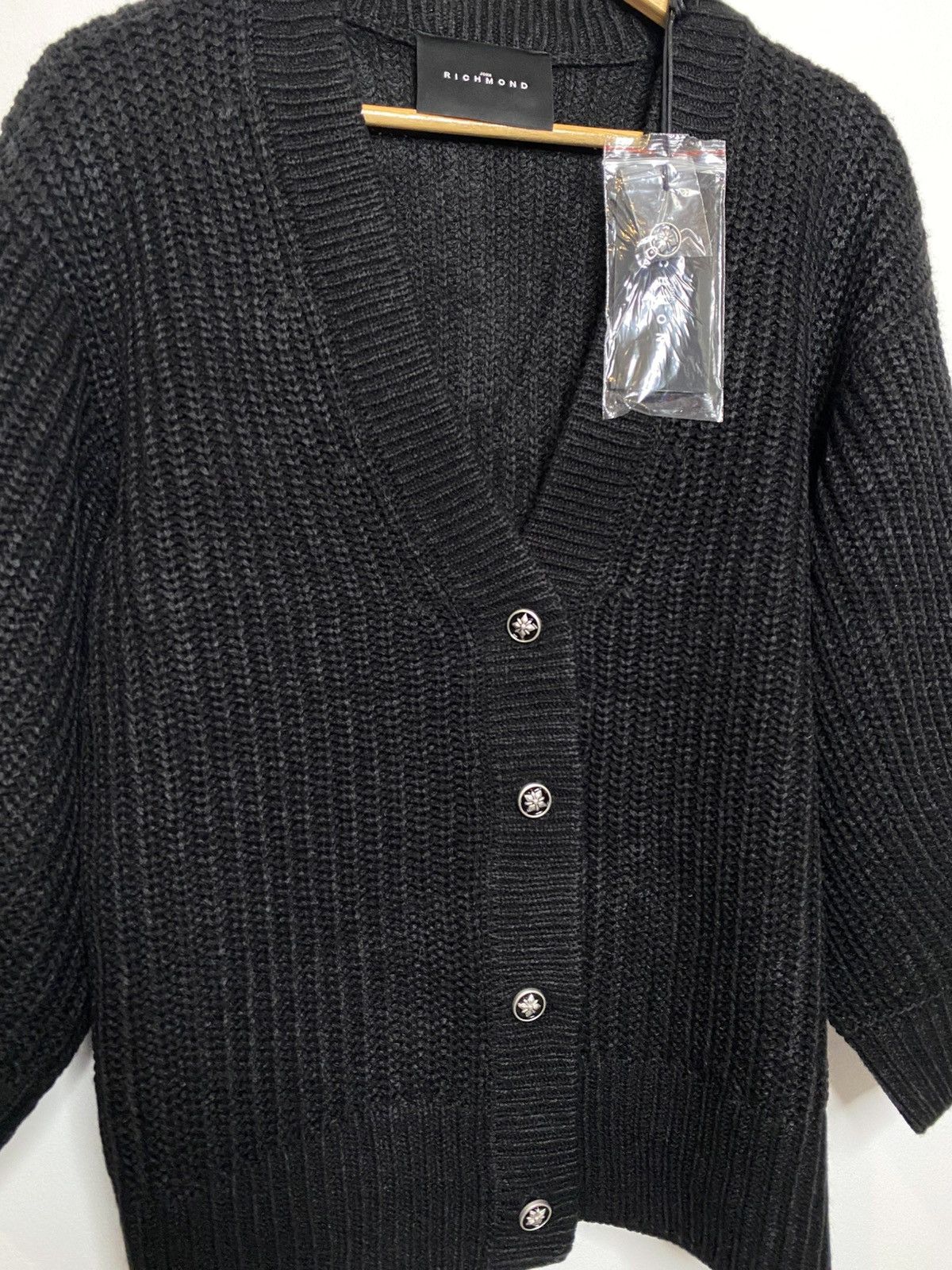 John Richmond Hohn Richmond Black Cardigan Size S / US 4 / IT 40 - 3 Thumbnail
