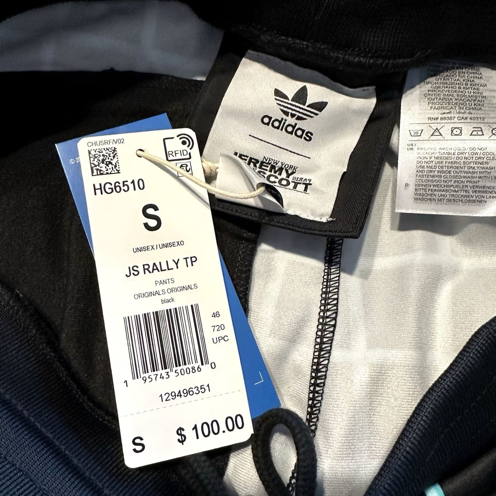 Adidas Adidas Track Pants Mens S Adidas Originals Jeremy Scott Track Pants Mens S Black Polyester 30 in Inseam Size US 29 - 7 Thumbnail