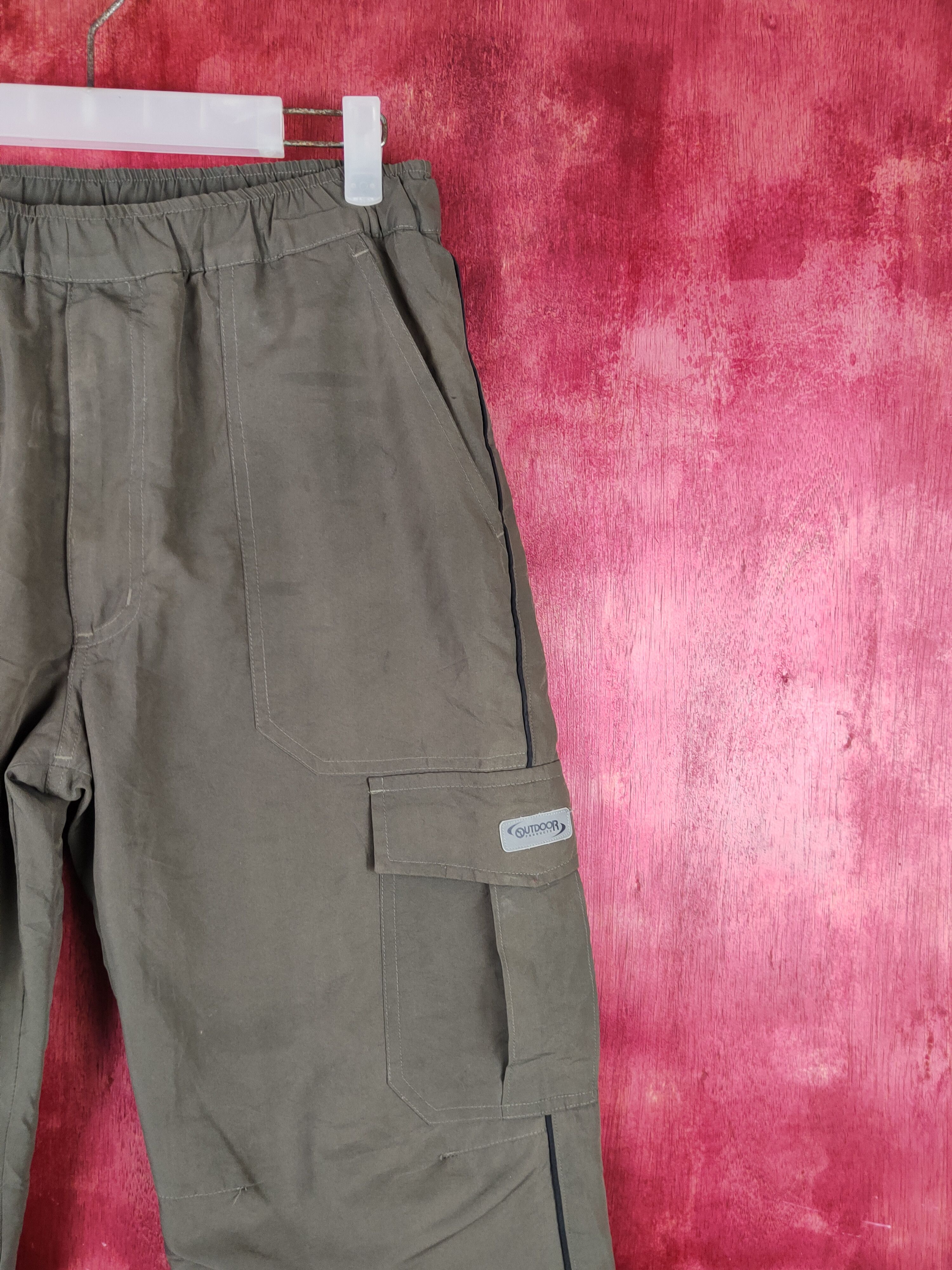 Japanese Brand Outdoor Olive Multipocket Sweatpants #S1351 Size US 28 / EU 44 - 6 Thumbnail