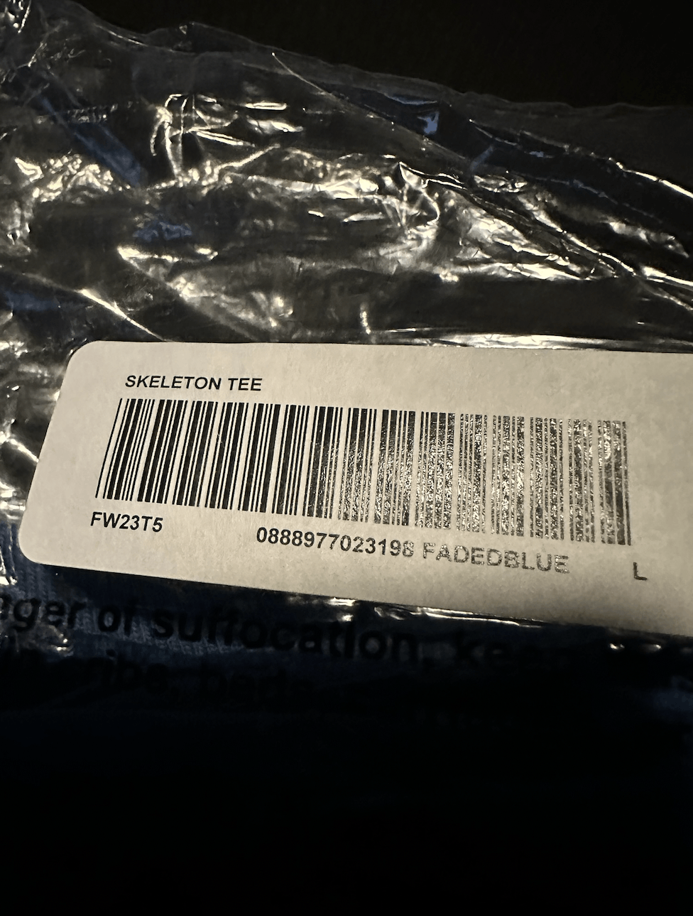 Supreme NWT Supreme Skeleton Tee - Faded Blue - Large Size US L / EU 52-54 / 3 - 4 Thumbnail