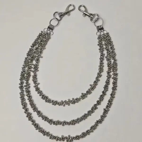 Jewelry Fukiishi x Hin Bead Flower Three Tier Silvery Pants Chain Size ONE SIZE - 5 Thumbnail