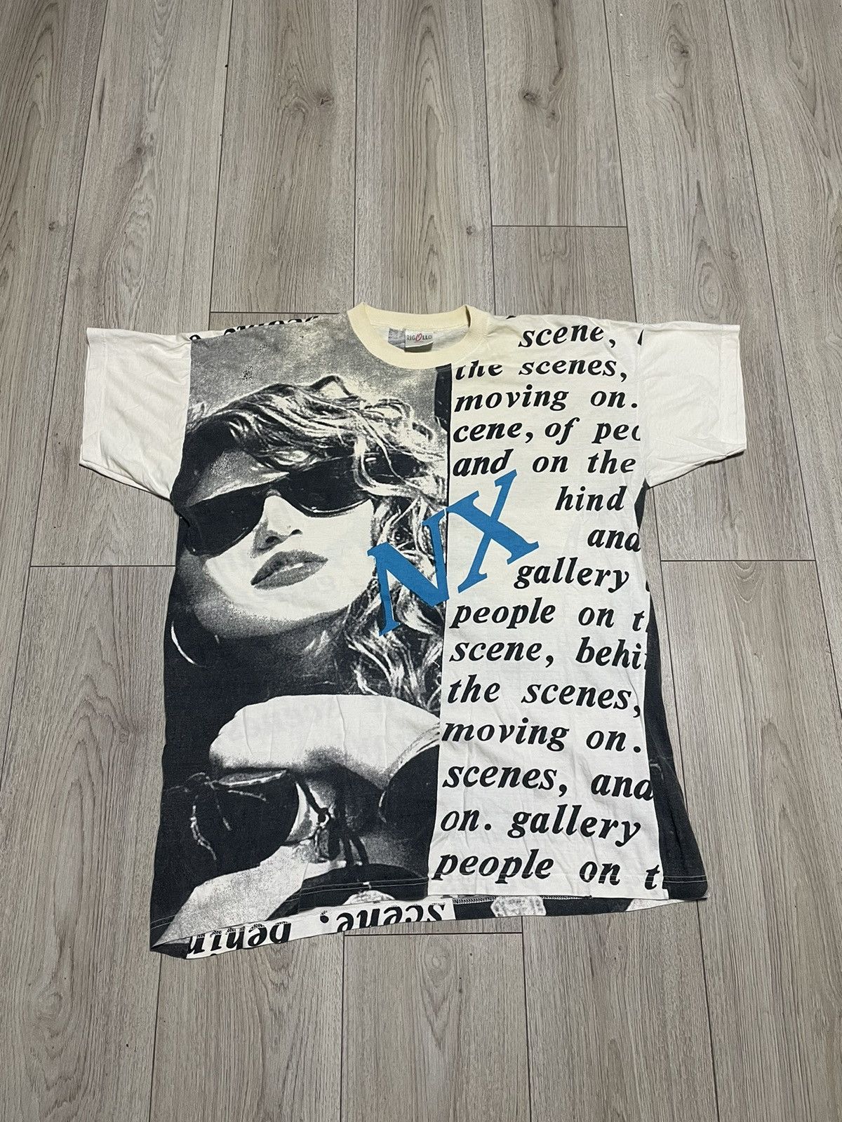 Vintage Vintage NX All Over Print Graphic Tee Art Poster Y2K XL Size US XL / EU 56 / 4 - 1 Thumbnail