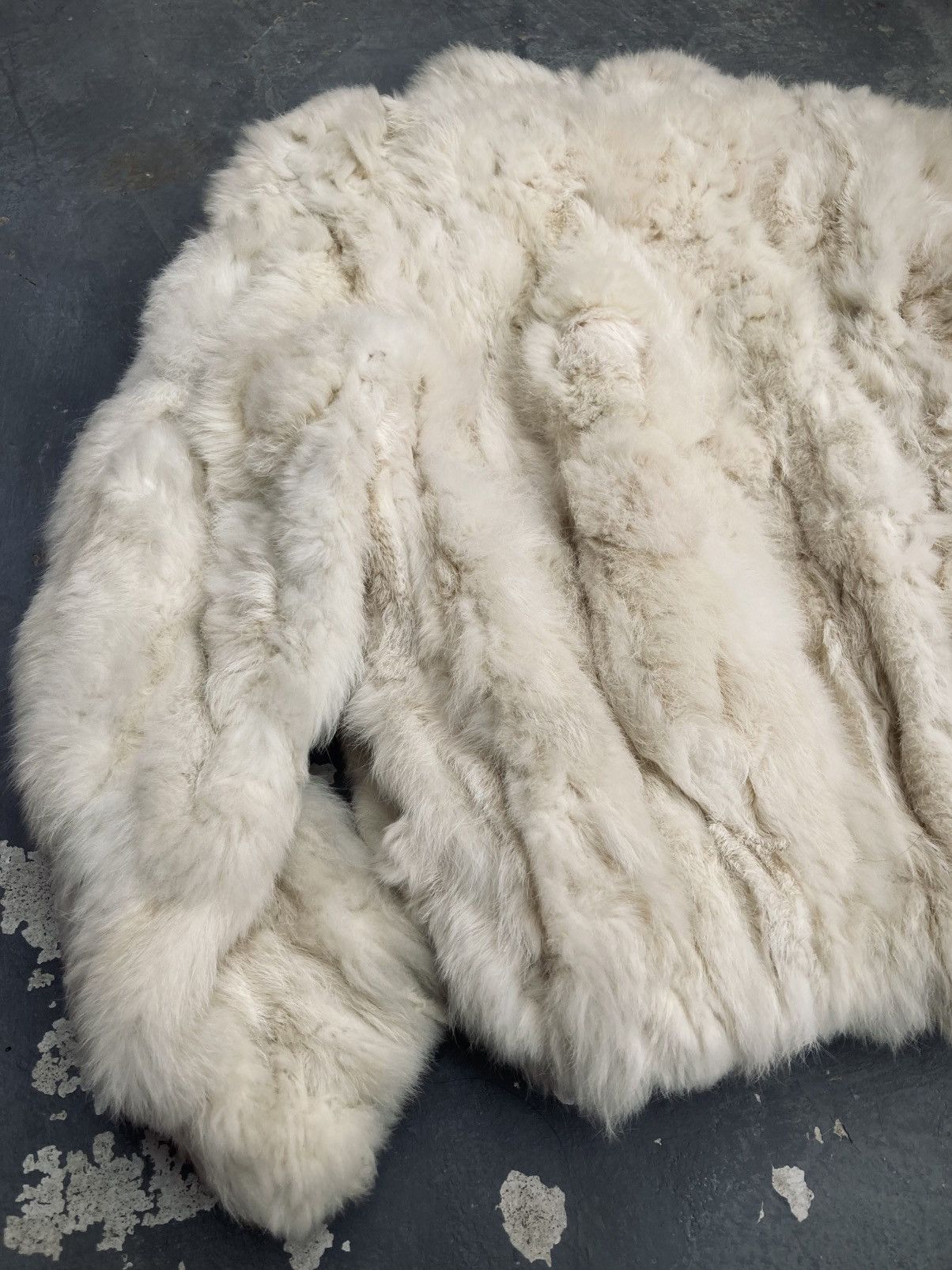 Vintage Vintage 80s Rabbit Fur Bomber Jacket Size M / US 6-8 / IT 42-44 - 9 Thumbnail