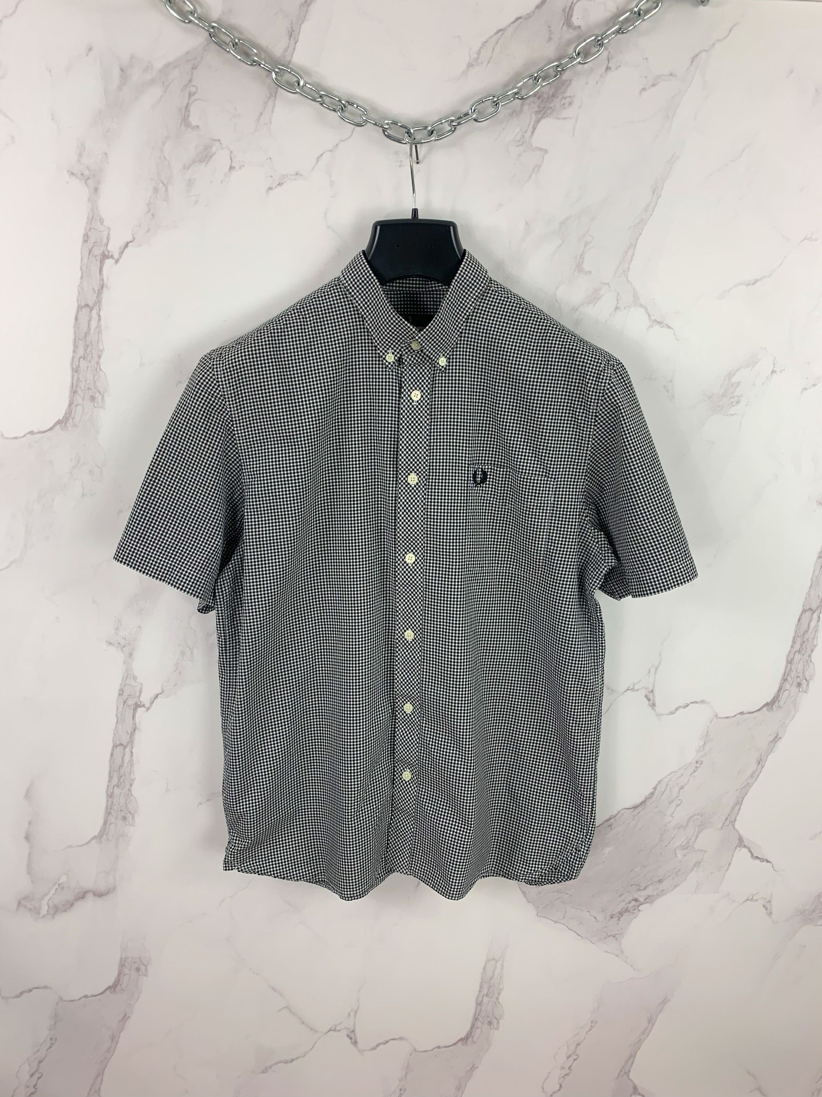 Fred perry short sleeve gingham shirt on sale