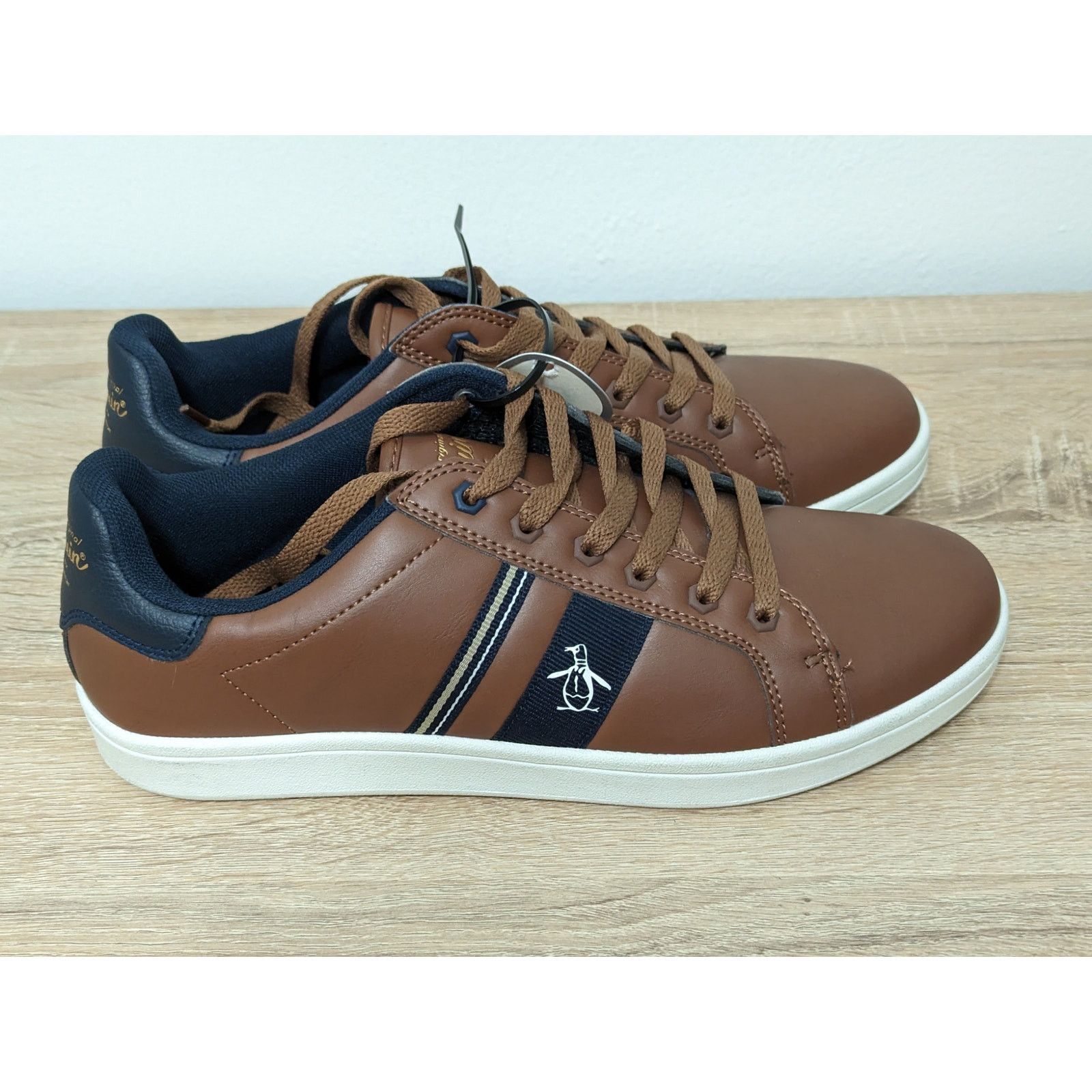 Original Penguin New Original Penguin Side Stripe Retro Sneakers in Brown sz9 Size US 9 / EU 42 - 5 Thumbnail