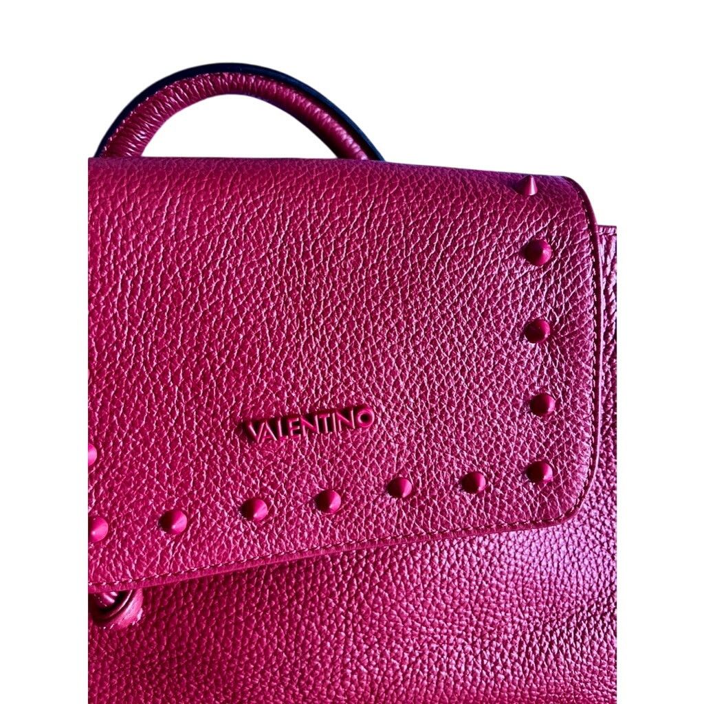 Mario Valentino Mario Valentino Red Leather Studded Backpack spa Size ONE SIZE - 3 Thumbnail