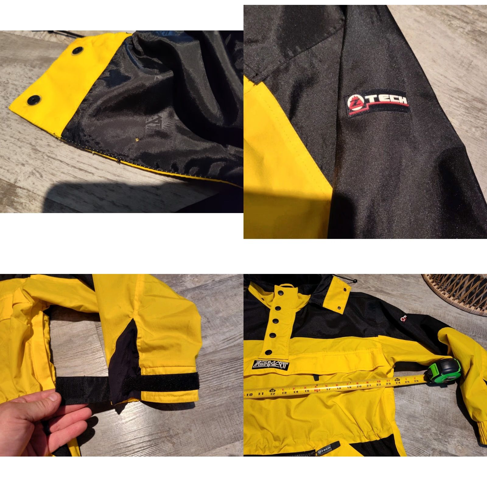 Vintage VINTAGE Zermatt 90s Yellow Half Zip Ski Jacket Mens Size M Hooded Pockets Outdoor Winter Sports Size US M / EU 48-50 / 2 - 8 Thumbnail