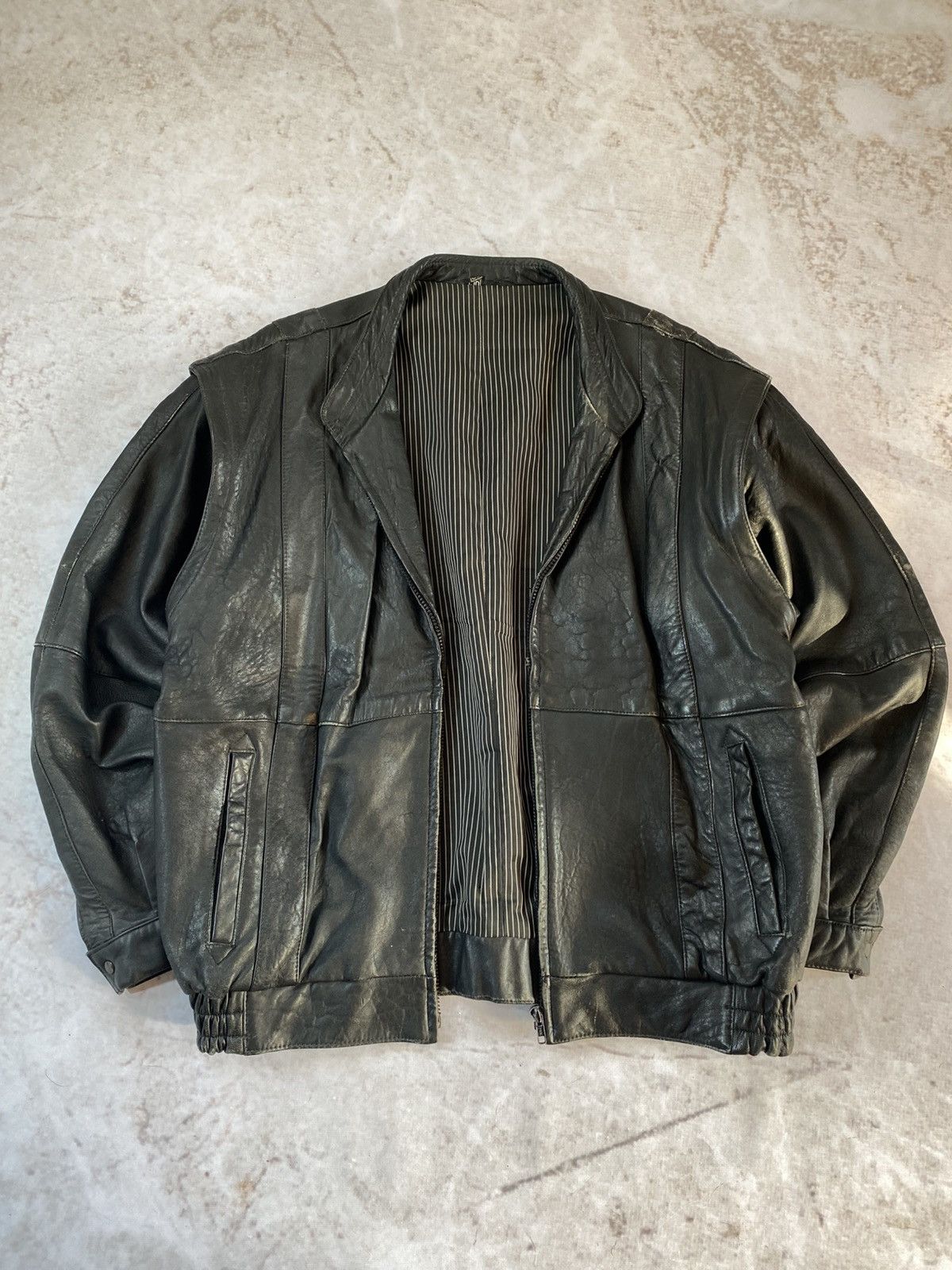 Genuine Leather × Vintage 90s Vintage Transformer Leather Jacket / Vest Size US XL / EU 56 / 4 - 3 Thumbnail