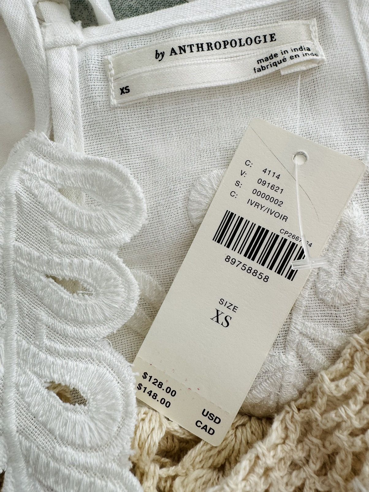 Anthropologie Anthropologie Crochet Embroidered Sweater Tank Top, Size XS Size XS / US 0-2 / IT 36-38 - 11 Thumbnail