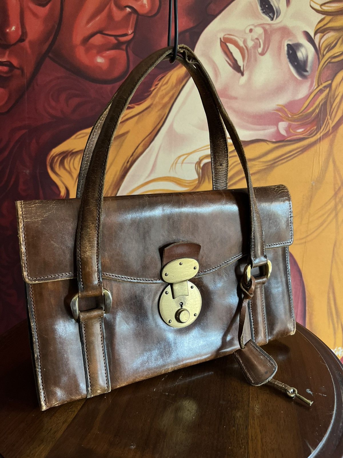 Celine Vintage 1970s Celine Leather Handbag Size ONE SIZE - 1 Thumbnail