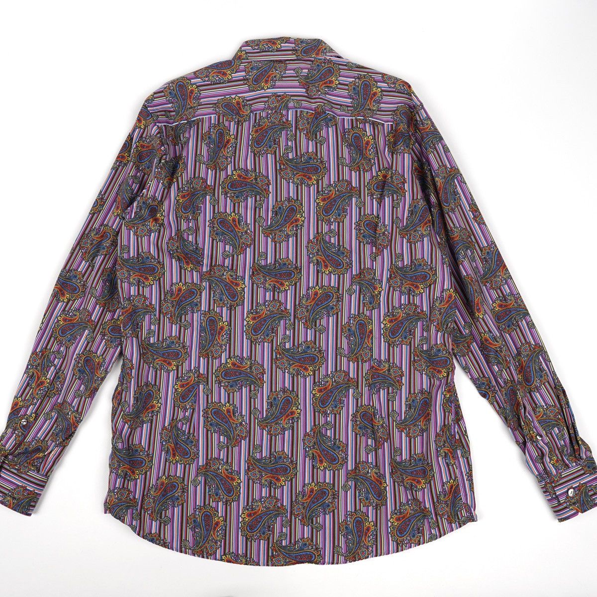 Eton Eton Shirt Purple Multicolor Printed Pattern Size US XL / EU 56 / 4 - 9 Thumbnail