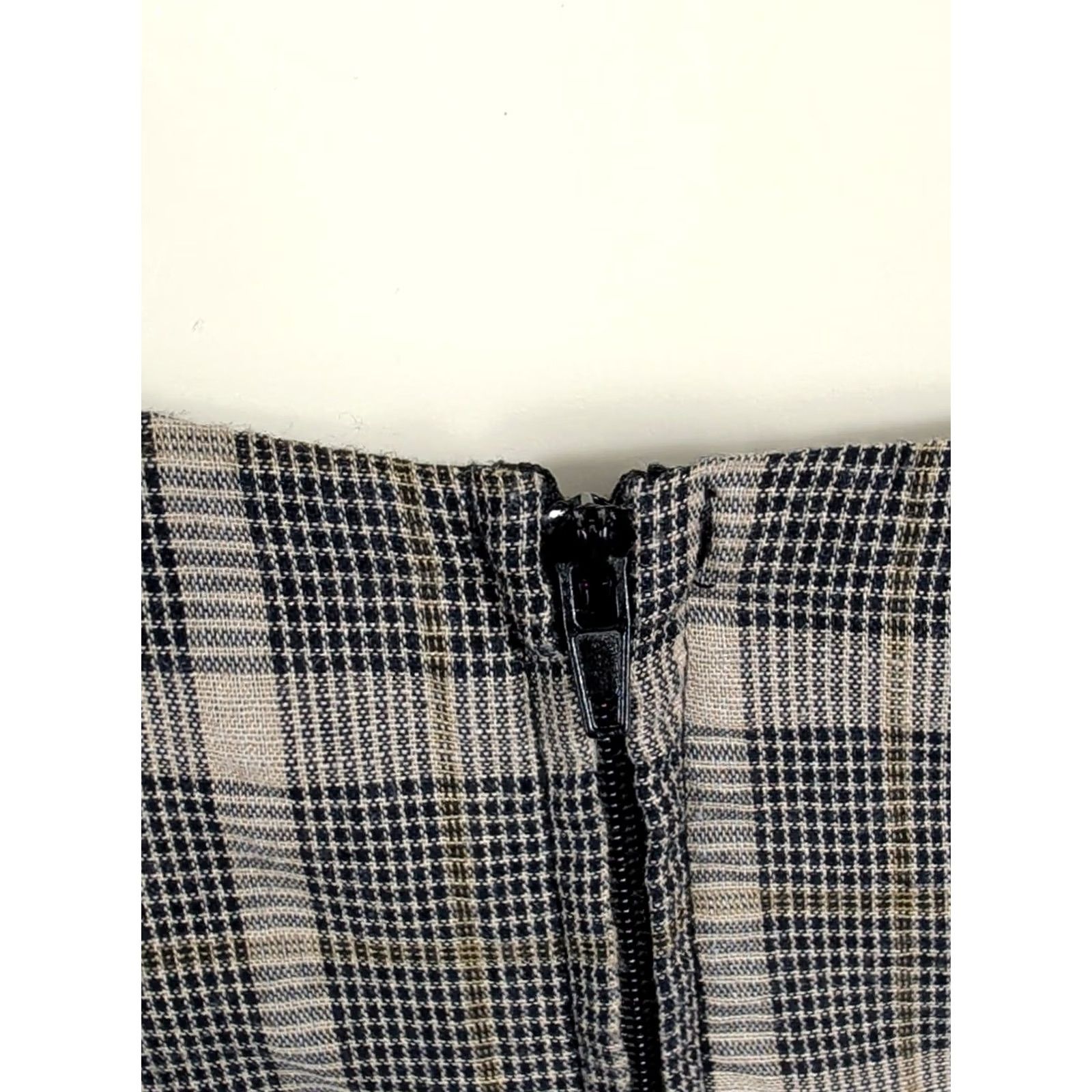 Vintage VINTAGE Womens City Triangles Midi Dress Brown Plaid Basque Waist Zipper Square Neck Sleeveless Cottagecore Prairie 70s Womens Size L / US 10 / IT 46 - 7 Thumbnail