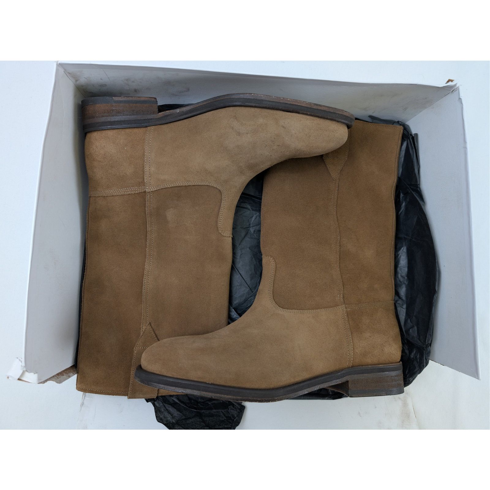 Officine Generale o1rshd1 Gray Boots Suede Leather High Boots in Mustard Olive Size US 10 / EU 43 - 15 Thumbnail
