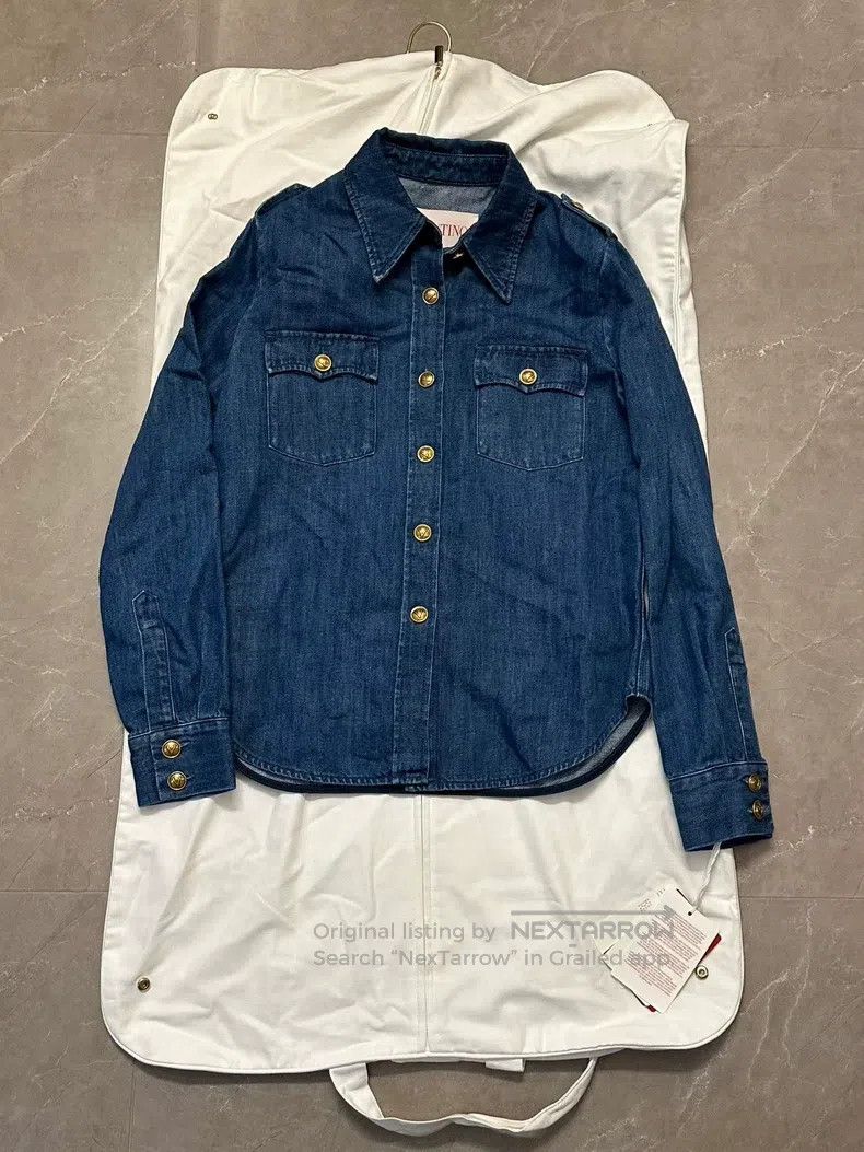 Valentino Valentino Blue long-sleeved denim jacket Size US XS / EU 42 / 0 - 1 Thumbnail