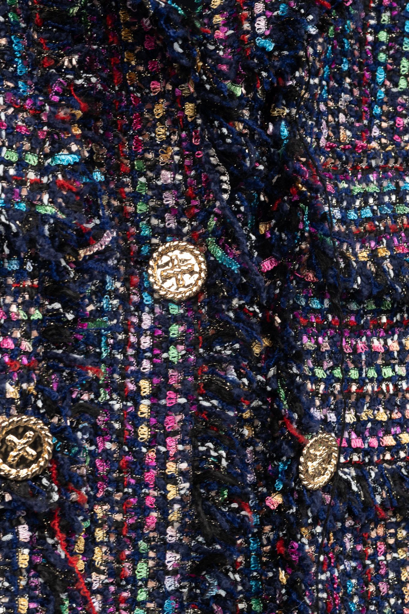 Other Edward Achour Paris Multicolour Tweed Fringe-Trim Jacket Size S / US 4 / IT 40 - 8 Thumbnail