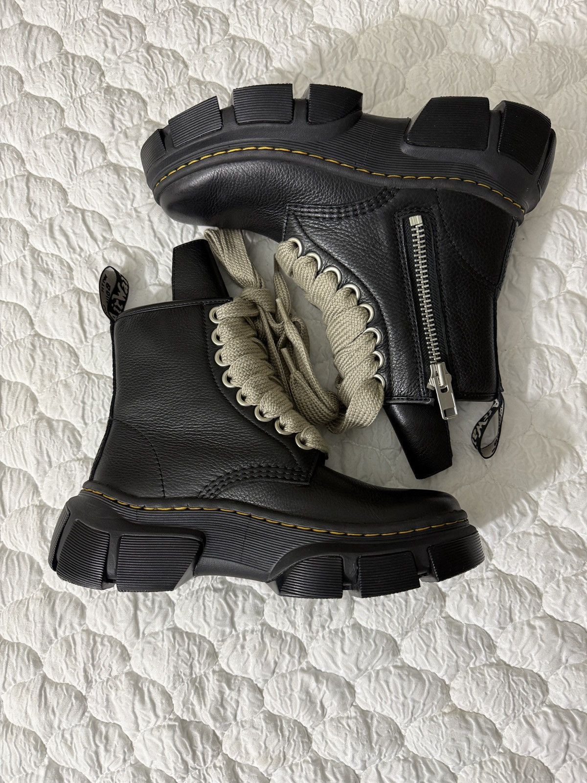 Dr. Martens × Rick Owens Rick Owens x Dr. Martens 1460 DMXL Jumbo Lace Boots Size US 7 / EU 40 - 1 Thumbnail