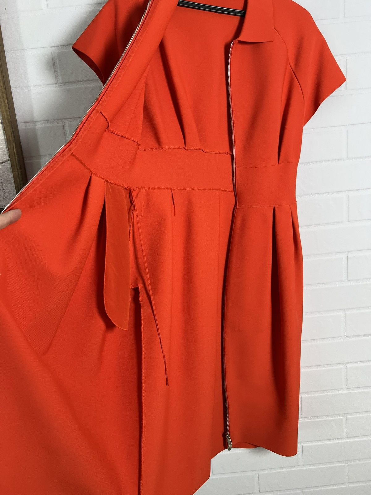 Dior DIOR Women's Midi Dress Viscose Blend Red Size US 8 D 38 M Size M / US 6-8 / IT 42-44 - 10 Thumbnail