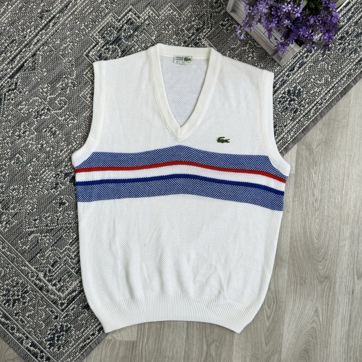 Lacoste VINTAGE 90’s LACOSTE CHEMISE ACRYLIC VEST TANK TOP SWEATER Size US M / EU 48-50 / 2 - 1 Thumbnail