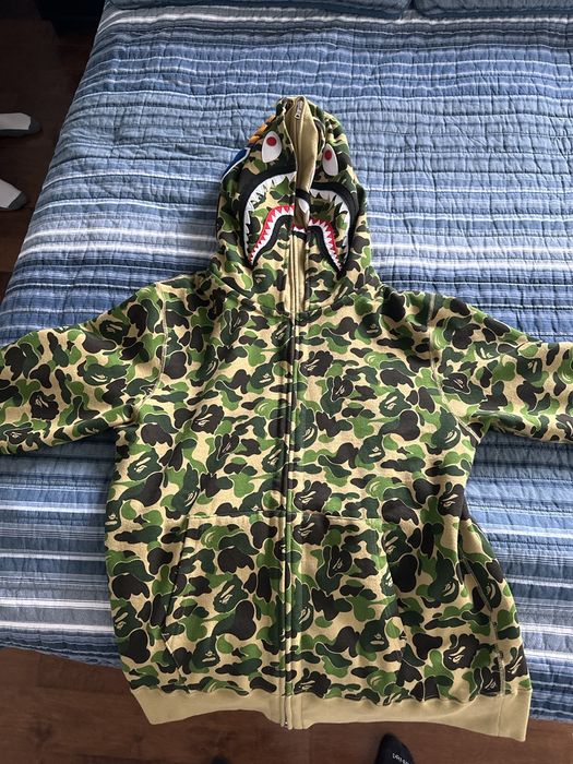 Bape shark full zip double online hoodie