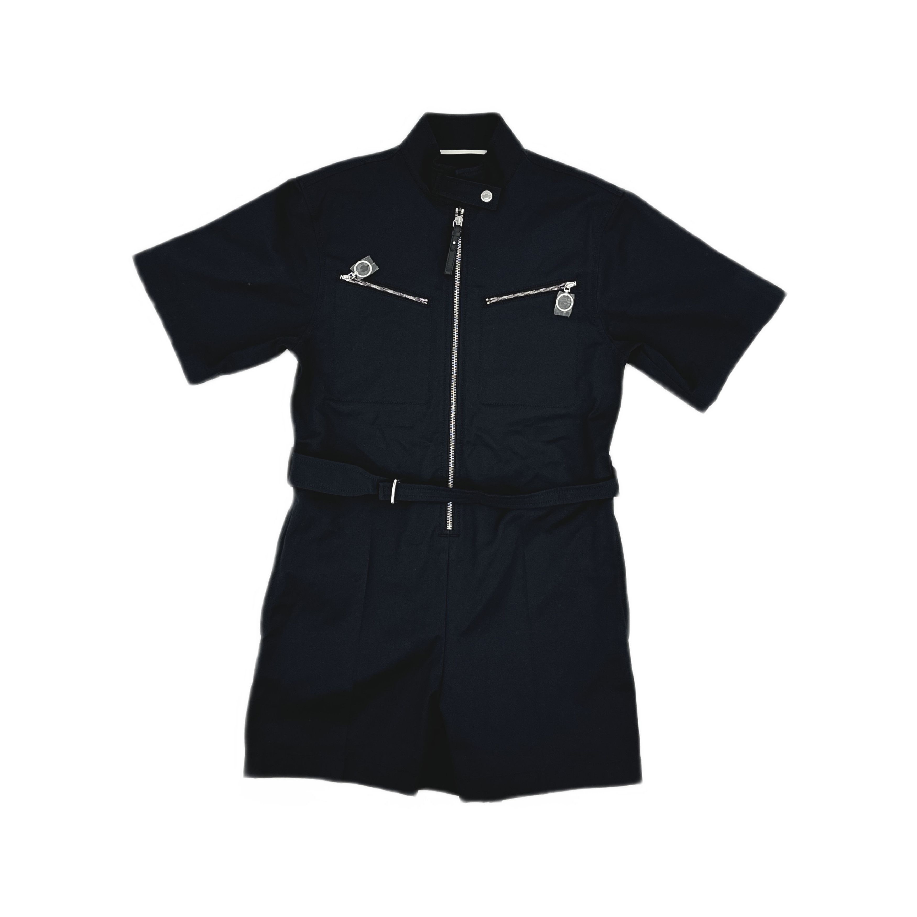 Hermes Hermès Black Cotton Blend Jumpsuit Size 38 Size 27" / US 4 / IT 40 - 1 Thumbnail