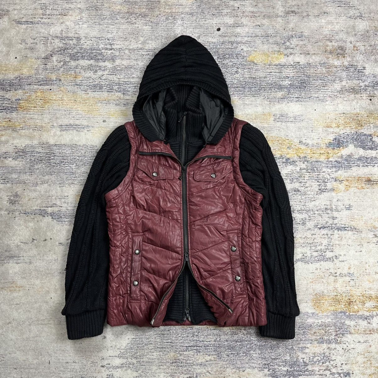 HIDEAWAYS Hideaways Nicole multi zipper knit hybrid jacket Size US S / EU 44-46 / 1 - 1 Thumbnail