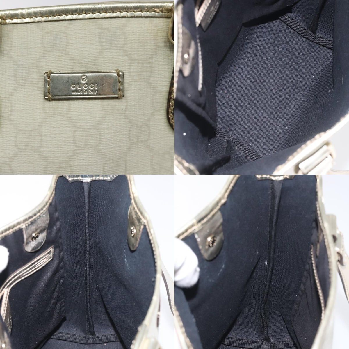 Gucci GUCCI GG Supreme Tote Bag Pvc White Gold Size ONE SIZE - 11 Thumbnail