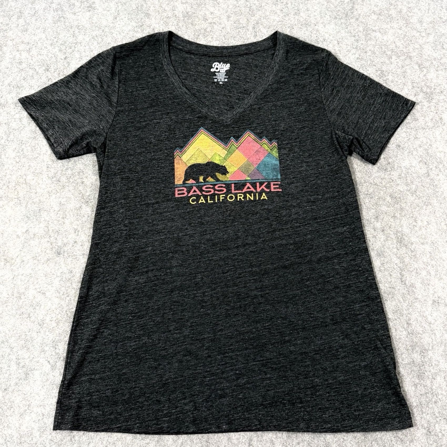 Vintage Blue 84 Bass Lake Graphic Crewneck Short Sleeve T-Shirt Women's XL Dark Gray Size XL / US 12-14 / IT 48-50 - 2 Thumbnail