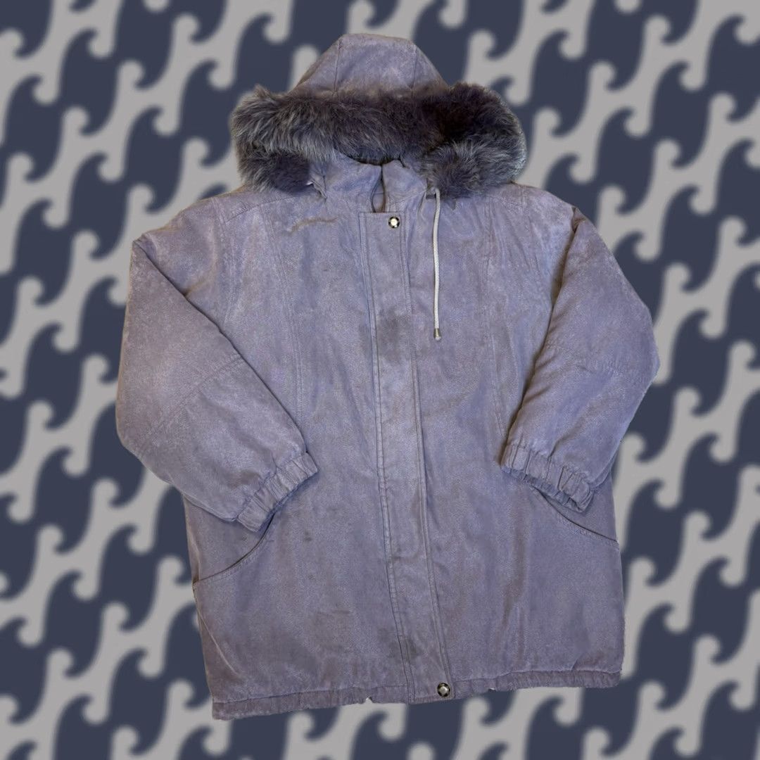 Vintage VINTAGE Bromley Sport Thermolite Women’s Coat Jacket Fox Fur Hood Parka Mid-Length Purple XXL Women 80s 90s Outdoor Sports Hooded Size XXL / US 16-18 / IT 52-54 - 1 Thumbnail