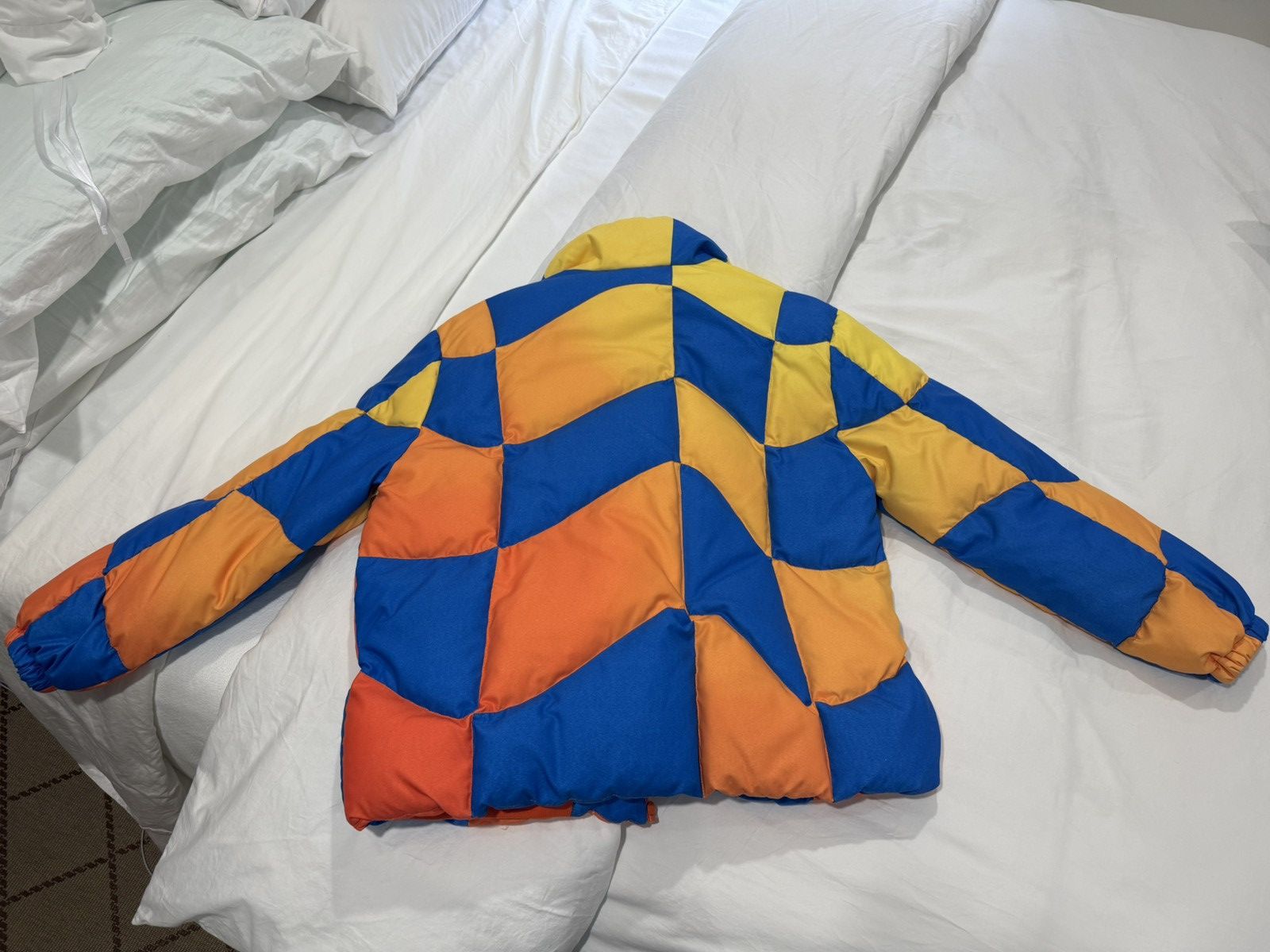 ERL ERL Puffer Jacket Blue, Orange, and Yellow Checkered L Size US L / EU 52-54 / 3 - 7 Thumbnail