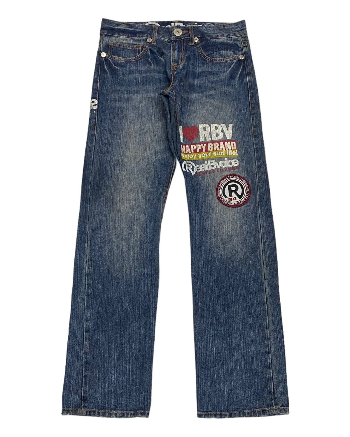 Japanese Brand RARE🔥RBV REALBVOICE DISTRESSED DENIM JEANS Size US 30 / EU 46 - 3 Thumbnail